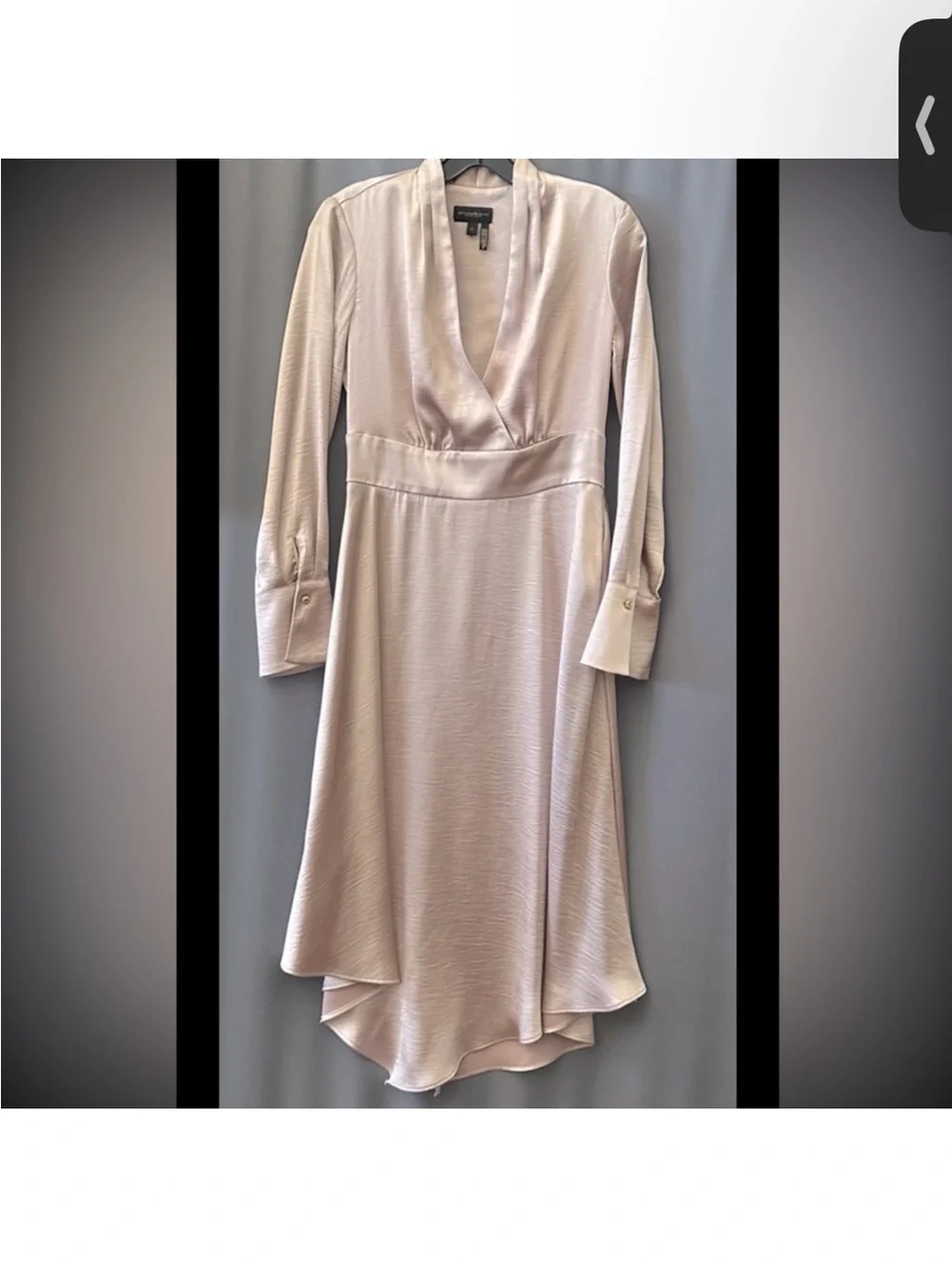 Donna Karan Taupe Wrap Midi Dress - Picture 7 of 7